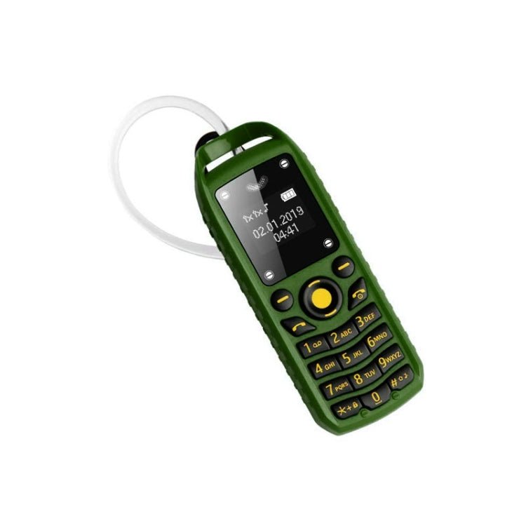 Mini B25 Headphone Mobile Phone, Hands Free Bluetooth Dialer Headphone, MP3 Music, Dual SIM, Network: 2G(Green) - Mega Discount Store LebanonLebanon
