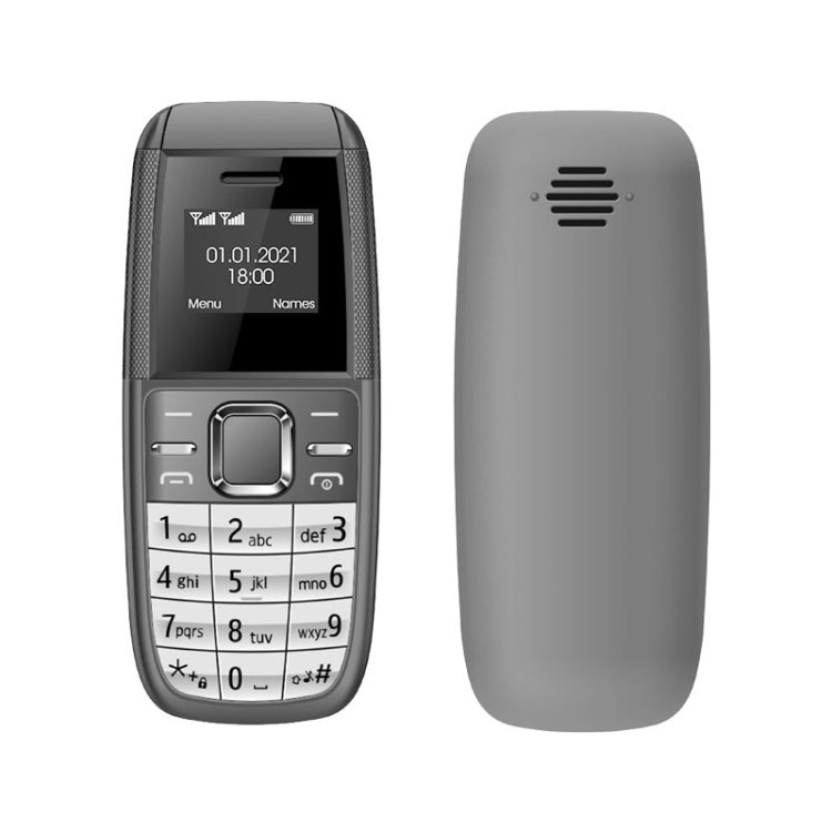Mini BM200 Mobile Phone, 0.66 inch, MT6261D, 21 Keys, Bluetooth, MP3 Music, Dual SIM, Network: 2G (Grey) - Mega Discount Store LebanonLebanon