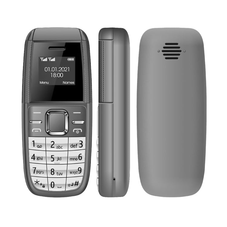 Mini BM200 Mobile Phone, 0.66 inch, MT6261D, 21 Keys, Bluetooth, MP3 Music, Dual SIM, Network: 2G (Grey) - Mega Discount Store LebanonLebanon