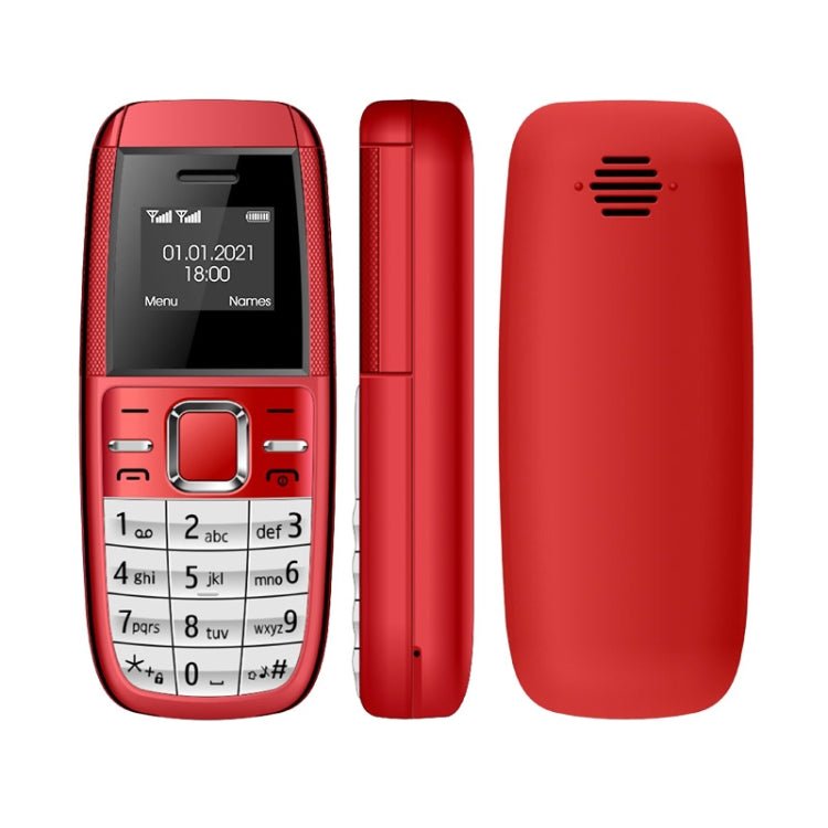 Mini BM200 Mobile Phone, 0.66 inch, MT6261D, 21 Keys, Bluetooth, MP3 Music, Dual SIM, Network: 2G (Red) - Mega Discount Store LebanonLebanon