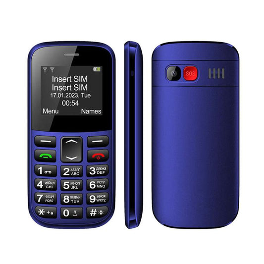 MXMID B210 Keypad Phone, 1.77 inch SC6531E, LED Flashlight, Big Keyboard Big Fonts, SOS, Network: 2G, Dual SIM, Plug:UK Plug(Blue) - Mega Discount Store LebanonLebanon