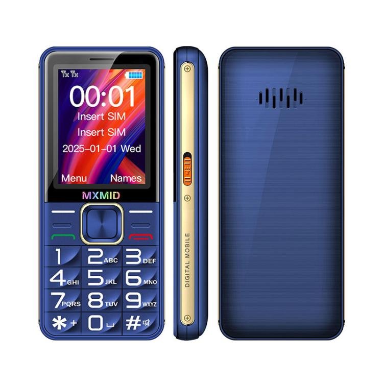 MXMID G880 Pro Big Keys Elder Phone, 2.4 inch, MT6261D, 1600mAh Battery, LED Flashlight, Network: 2G(Blue) - Mega Discount Store LebanonLebanon