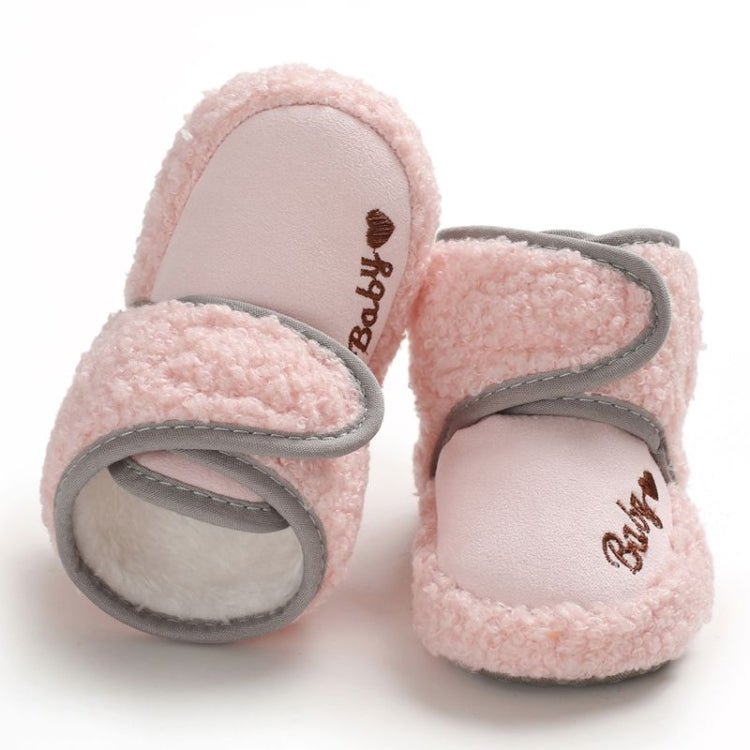 Newborn Baby 0 - 1 Years Old in Autumn and Winter Keep Warm Soft Bottom Toddler Shoes, Size:Inner Length 11cm(Gray) - Mega Discount Store LebanonLebanon