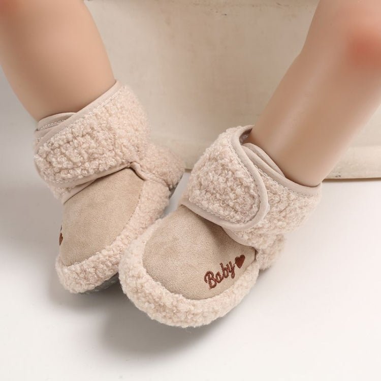 Newborn Baby 0 - 1 Years Old in Autumn and Winter Keep Warm Soft Bottom Toddler Shoes, Size:Inner Length 11cm(Gray) - Mega Discount Store LebanonLebanon