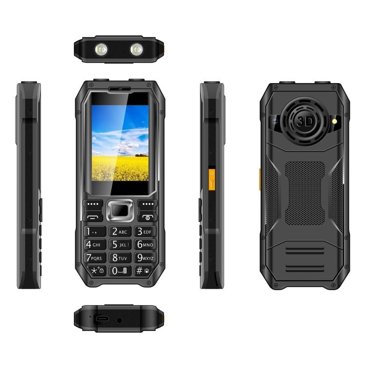 Q6000 Elder Keypad Phone, 2.4 inch, 6800mAh, Dual Flashlights, 21 Keys, SOS, FM, Dual SIM, GSM, Plug:US Plug(Black) - Mega Discount Store LebanonLebanon