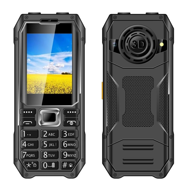 Q6000 Elder Keypad Phone, 2.4 inch, 6800mAh, Dual Flashlights, 21 Keys, SOS, FM, Dual SIM, GSM, Plug:US Plug(Black) - Mega Discount Store LebanonLebanon