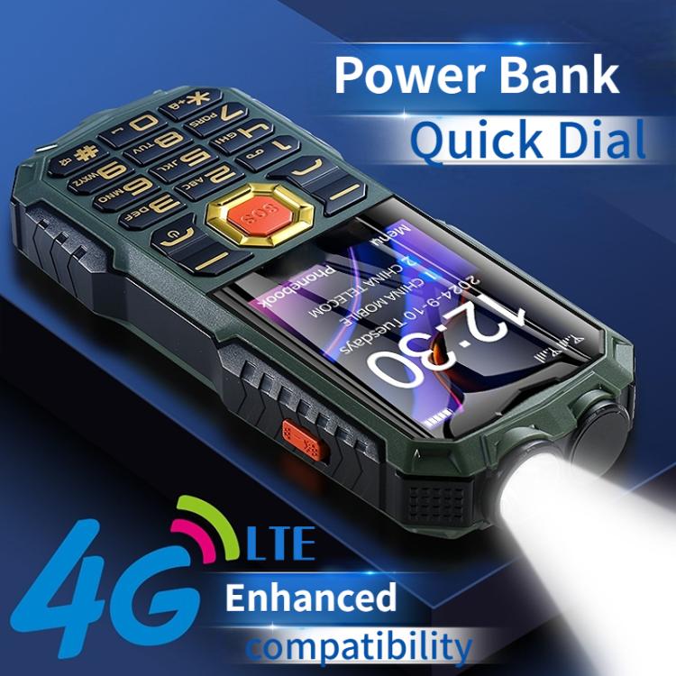 Q7+ 4G Elder Keypad Rugged Phone, 1.77 inch, 16800mAh, 21 Keys, SOS, FM, Network: 4G, Dual SIM(Black) - Mega Discount Store LebanonLebanon