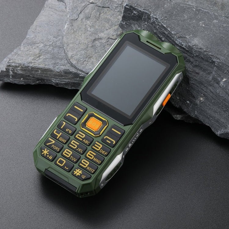 Q8 - 1 Triple Proofing Elder Phone, 16800mAh Battery, 2.4 inch, 21 Keys, Bluetooth, LED Flashlight, FM, SOS, Dual SIM, Network: 4G (Green) - Mega Discount Store LebanonLebanon