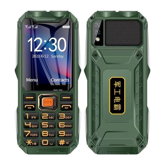 Q8 - 1 Triple Proofing Elder Phone, 16800mAh Battery, 2.4 inch, 21 Keys, Bluetooth, LED Flashlight, FM, SOS, Dual SIM, Network: 4G (Green) - Mega Discount Store LebanonLebanon