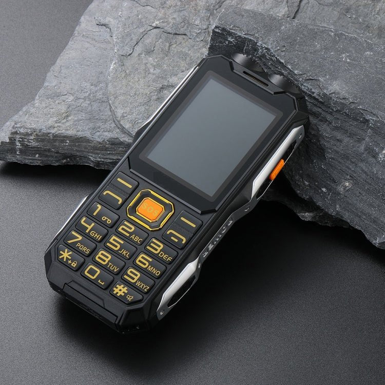 Q8 Triple Proofing Elder Phone, Waterproof Shockproof Dustproof, 16800mAh Battery, 2.4 inch, 21 Keys, Bluetooth, LED Flashlight, FM, SOS, Dual SIM, Network: 2G (Black) - Mega Discount Store LebanonLebanon