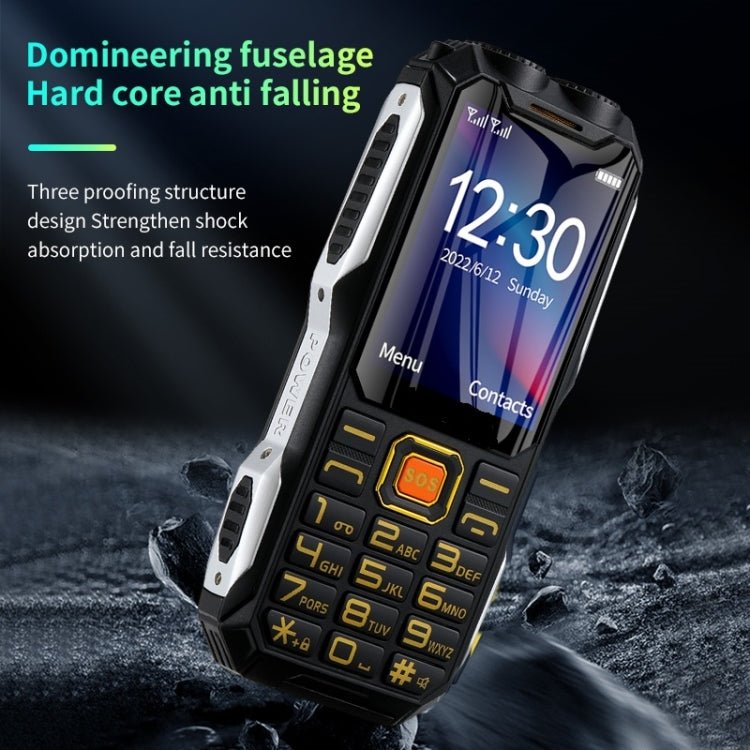 Q8 Triple Proofing Elder Phone, Waterproof Shockproof Dustproof, 16800mAh Battery, 2.4 inch, 21 Keys, Bluetooth, LED Flashlight, FM, SOS, Dual SIM, Network: 2G (Green) - Mega Discount Store LebanonLebanon