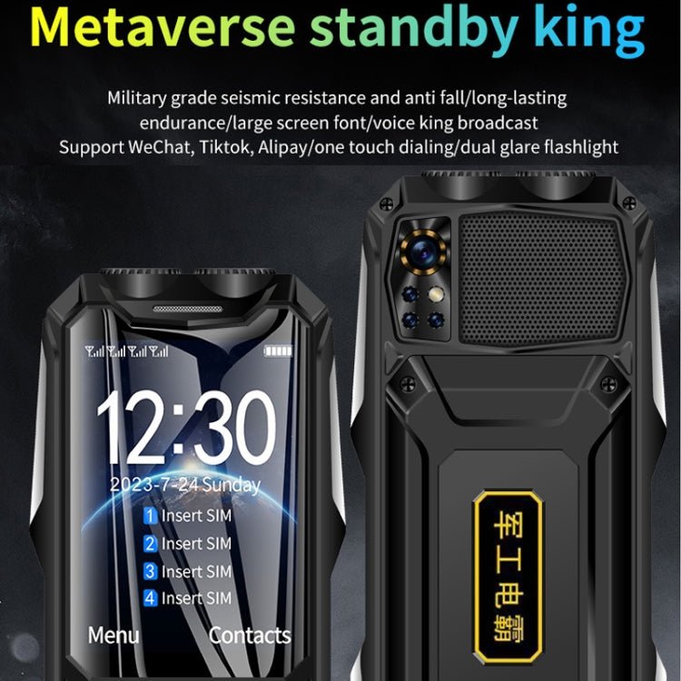 Q9 - 1 4G Elder Keypad Rugged Phone, 3.5 inch, 4500mAh, 21 Keys, SOS, FM, Network: 4G, Dual SIM(Black) - Mega Discount Store LebanonLebanon