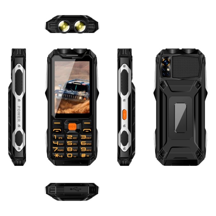 Q9 - 1 4G Elder Keypad Rugged Phone, 3.5 inch, 4500mAh, 21 Keys, SOS, FM, Network: 4G, Dual SIM(Black) - Mega Discount Store LebanonLebanon
