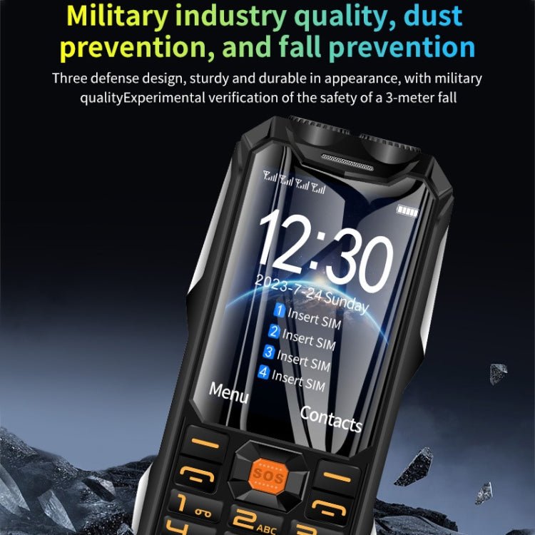 Q9 - 1 4G Elder Keypad Rugged Phone, 3.5 inch, 4500mAh, 21 Keys, SOS, FM, Network: 4G, Dual SIM(Black) - Mega Discount Store LebanonLebanon