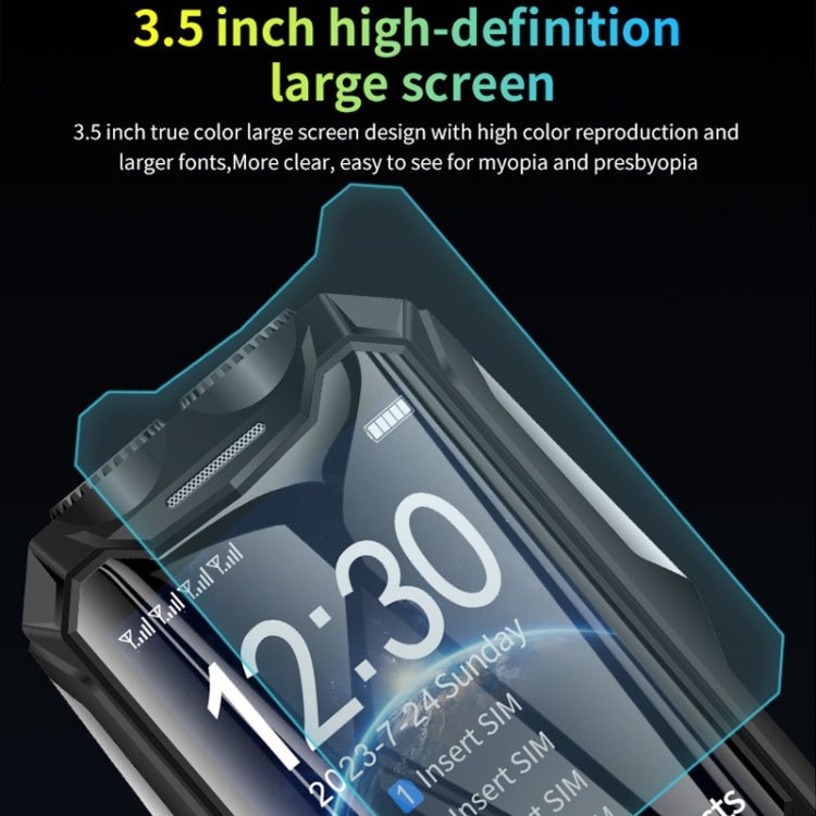 Q9 - 1 4G Elder Keypad Rugged Phone, 3.5 inch, 4500mAh, 21 Keys, SOS, FM, Network: 4G, Dual SIM(Green) - Mega Discount Store LebanonLebanon