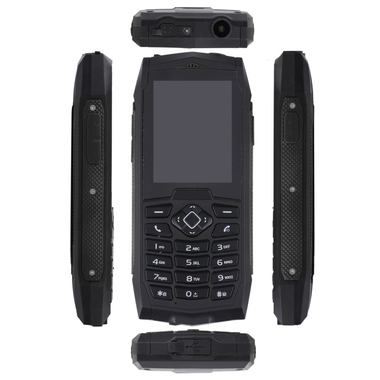 Rugtel R1C Rugged Phone, IP68 Waterproof Dustproof Shockproof, 2.4 inch, MTK6261D, 2000mAh Battery, SOS, FM, Dual SIM(Black) - Mega Discount Store LebanonLebanon