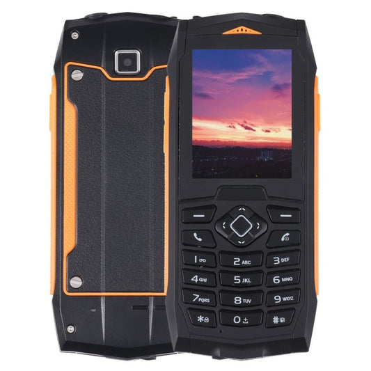 Rugtel R1C Rugged Phone, IP68 Waterproof Dustproof Shockproof, 2.4 inch, MTK6261D, 2000mAh Battery, SOS, FM, Dual SIM(Orange) - Mega Discount Store LebanonLebanon