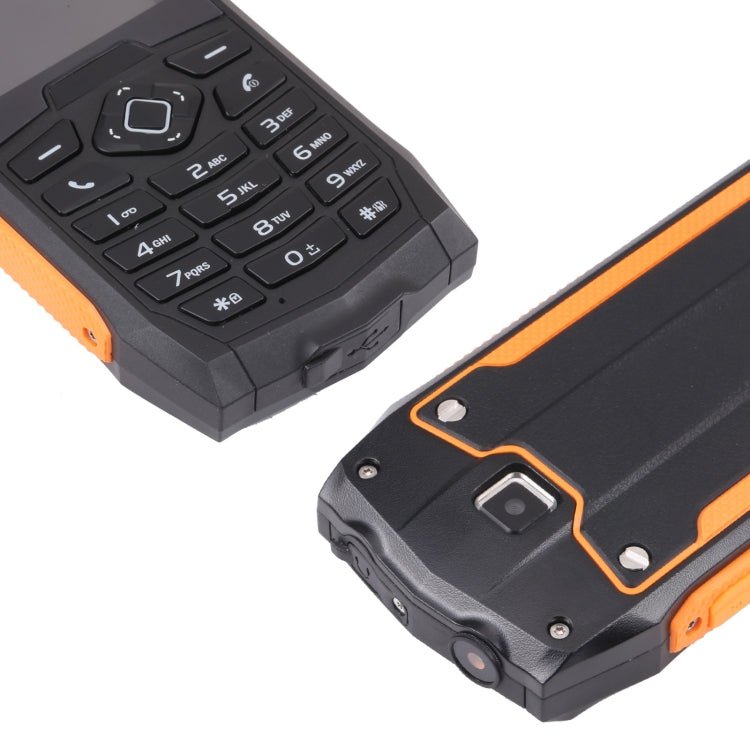 Rugtel R1C Rugged Phone, IP68 Waterproof Dustproof Shockproof, 2.4 inch, MTK6261D, 2000mAh Battery, SOS, FM, Dual SIM(Orange) - Mega Discount Store LebanonLebanon