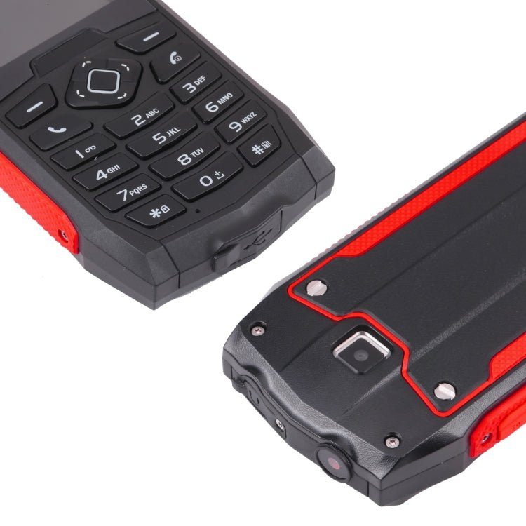 Rugtel R1C Rugged Phone, IP68 Waterproof Dustproof Shockproof, 2.4 inch, MTK6261D, 2000mAh Battery, SOS, FM, Dual SIM(Red) - Mega Discount Store LebanonLebanon