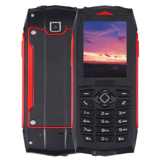 Rugtel R1C Rugged Phone, IP68 Waterproof Dustproof Shockproof, 2.4 inch, MTK6261D, 2000mAh Battery, SOS, FM, Dual SIM(Red) - Mega Discount Store LebanonLebanon