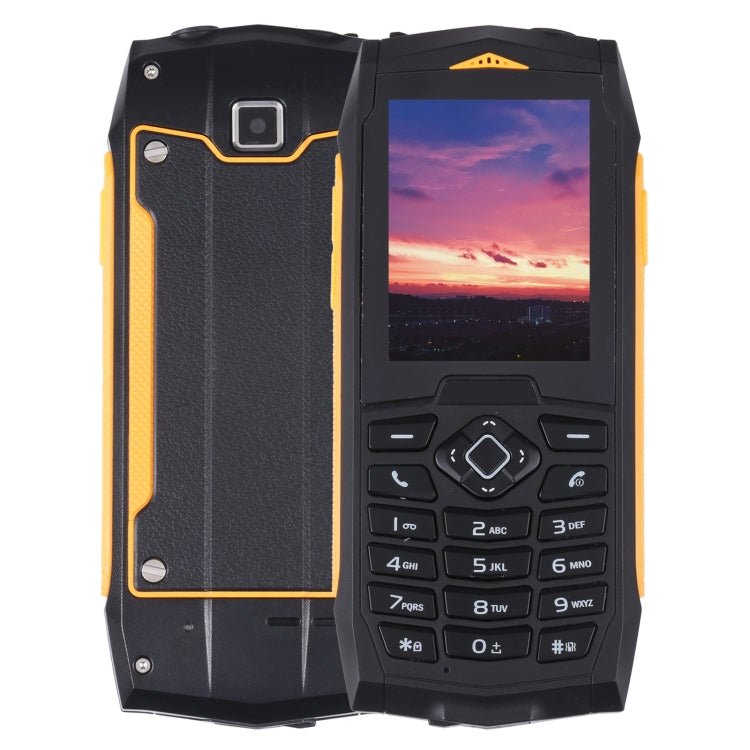 Rugtel R1C Rugged Phone, IP68 Waterproof Dustproof Shockproof, 2.4 inch, MTK6261D, 2000mAh Battery, SOS, FM, Dual SIM(Yellow) - Mega Discount Store LebanonLebanon