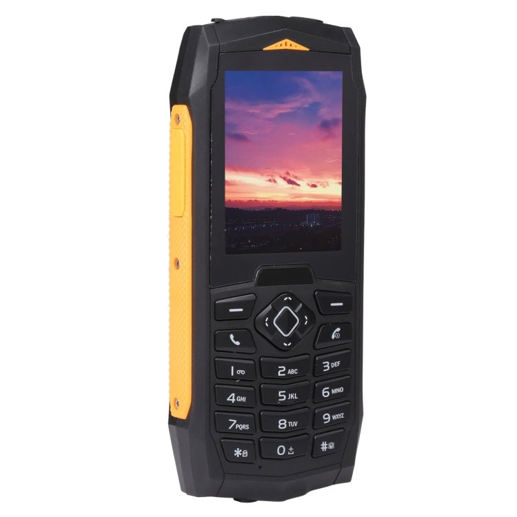 Rugtel R1C Rugged Phone, IP68 Waterproof Dustproof Shockproof, 2.4 inch, MTK6261D, 2000mAh Battery, SOS, FM, Dual SIM(Yellow) - Mega Discount Store LebanonLebanon