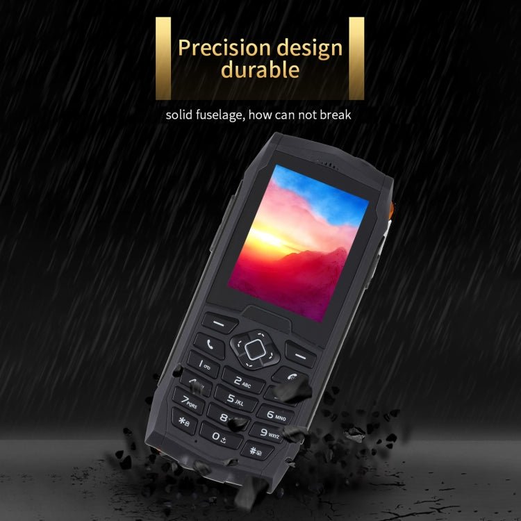 Rugtel R1D Rugged Phone, IP68 Waterproof Dustproof Shockproof, 2.4 inch, MTK6261D, 2000mAh Battery, Loud Box Speaker, FM, Network: 2G, Dual SIM (Black) - Mega Discount Store LebanonLebanon