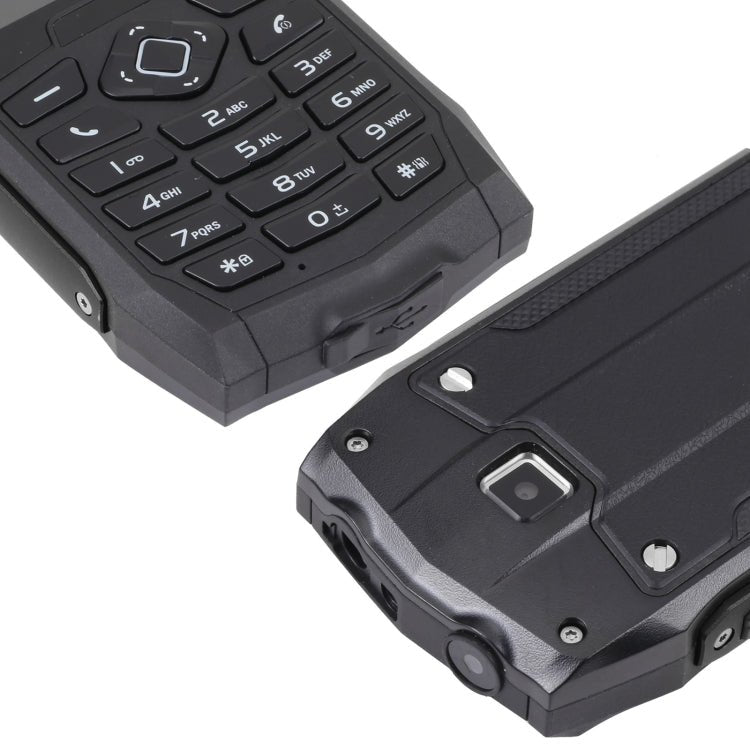 Rugtel R1D Rugged Phone, IP68 Waterproof Dustproof Shockproof, 2.4 inch, MTK6261D, 2000mAh Battery, Loud Box Speaker, FM, Network: 2G, Dual SIM (Black) - Mega Discount Store LebanonLebanon