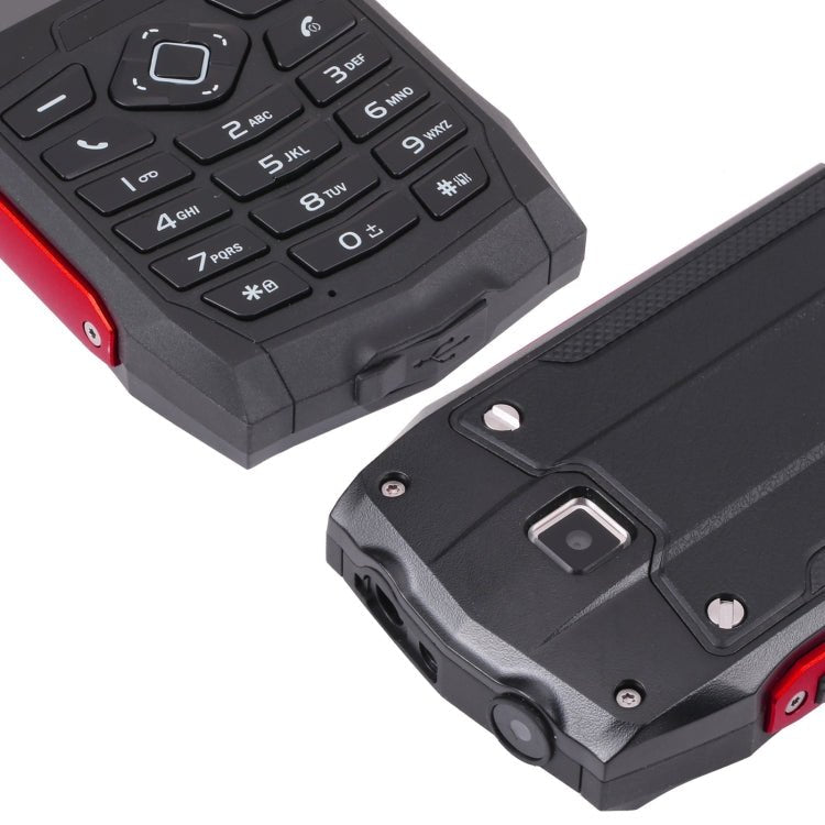 Rugtel R1D Rugged Phone, IP68 Waterproof Dustproof Shockproof, 2.4 inch, MTK6261D, 2000mAh Battery, Loud Box Speaker, FM, Network: 2G, Dual SIM (Red) - Mega Discount Store LebanonLebanon