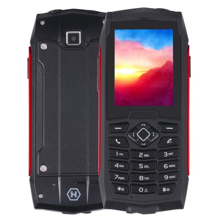 Rugtel R1D Rugged Phone, IP68 Waterproof Dustproof Shockproof, 2.4 inch, MTK6261D, 2000mAh Battery, Loud Box Speaker, FM, Network: 2G, Dual SIM (Red) - Mega Discount Store LebanonLebanon