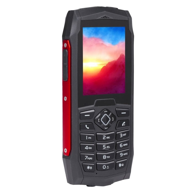 Rugtel R1D Rugged Phone, IP68 Waterproof Dustproof Shockproof, 2.4 inch, MTK6261D, 2000mAh Battery, Loud Box Speaker, FM, Network: 2G, Dual SIM (Red) - Mega Discount Store LebanonLebanon