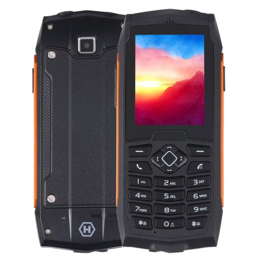 Rugtel R1D Rugged Phone, IP68 Waterproof Dustproof Shockproof, 2.4 inch, MTK6261D, 2000mAh Battery, Loud Box Speaker, FM, Network: 2G, Dual SIM(Orange) - Mega Discount Store LebanonLebanon