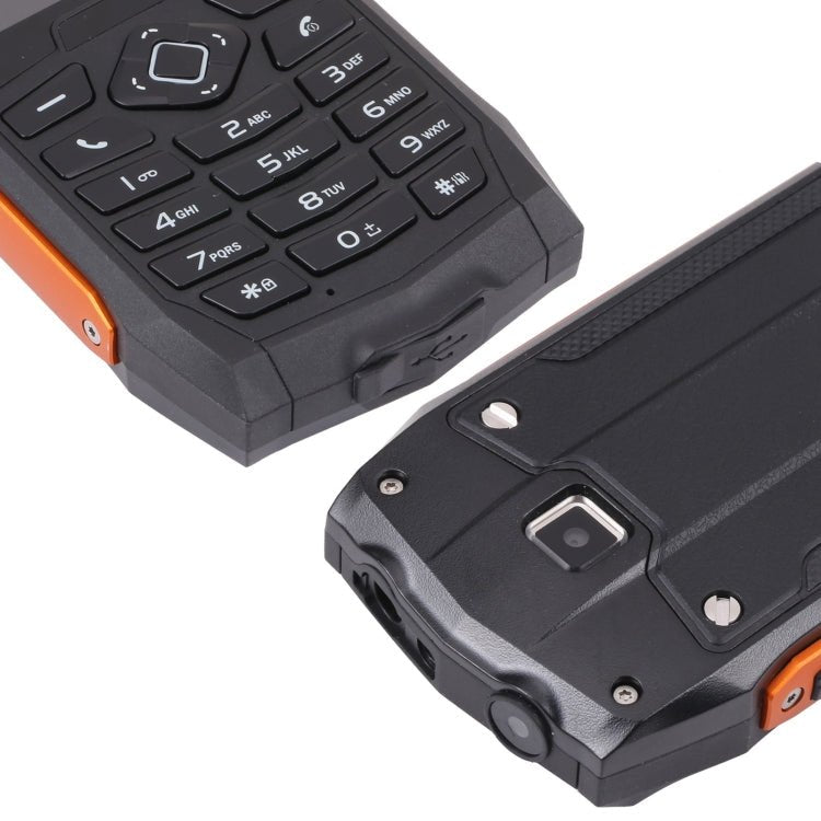 Rugtel R1D Rugged Phone, IP68 Waterproof Dustproof Shockproof, 2.4 inch, MTK6261D, 2000mAh Battery, Loud Box Speaker, FM, Network: 2G, Dual SIM(Orange) - Mega Discount Store LebanonLebanon