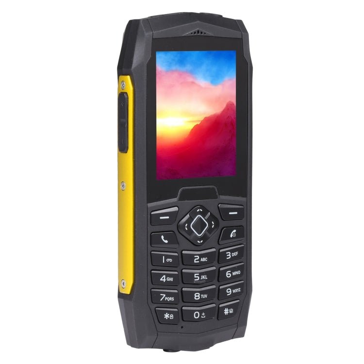 Rugtel R1D Rugged Phone, IP68 Waterproof Dustproof Shockproof, 2.4 inch, MTK6261D, 2000mAh Battery, Loud Box Speaker, FM, Network: 2G, Dual SIM(Yellow) - Mega Discount Store LebanonLebanon