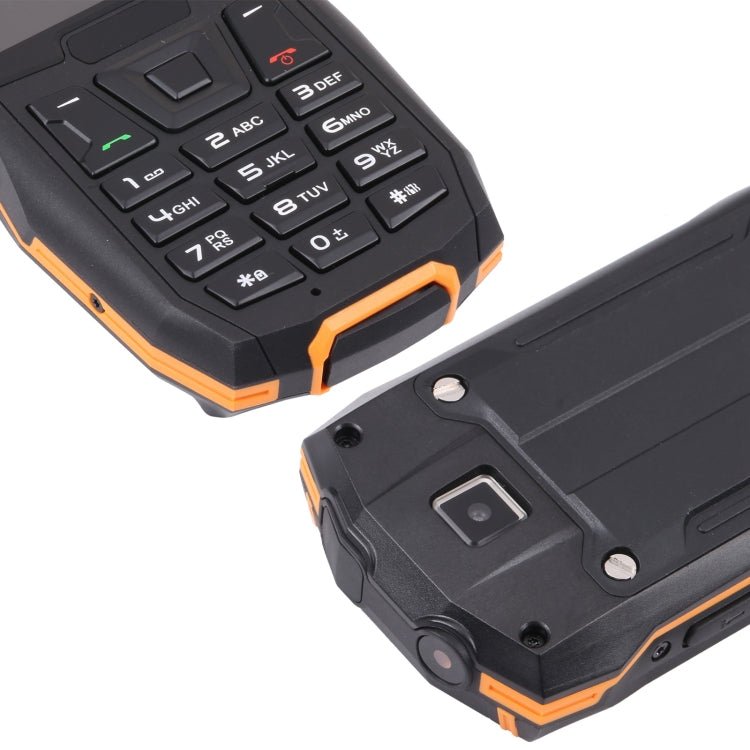 Rugtel R2C Rugged Phone, IP68 Waterproof Dustproof Shockproof, 2.4 inch, MTK6261D, 2500mAh Battery, SOS, FM, Dual SIM (Orange) - Mega Discount Store LebanonLebanon