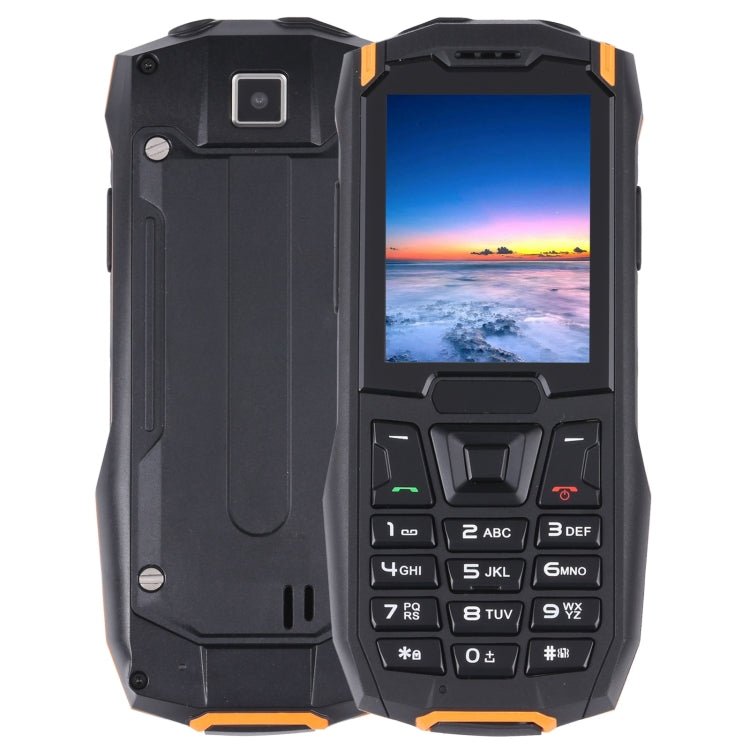 Rugtel R2C Rugged Phone, IP68 Waterproof Dustproof Shockproof, 2.4 inch, MTK6261D, 2500mAh Battery, SOS, FM, Dual SIM (Orange) - Mega Discount Store LebanonLebanon