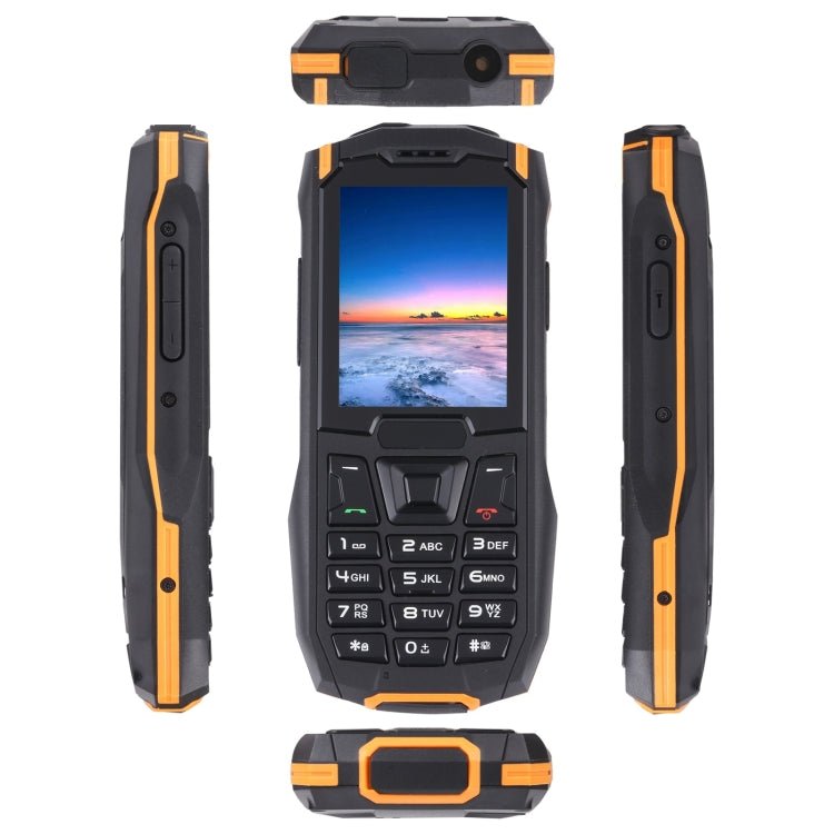 Rugtel R2C Rugged Phone, IP68 Waterproof Dustproof Shockproof, 2.4 inch, MTK6261D, 2500mAh Battery, SOS, FM, Dual SIM (Orange) - Mega Discount Store LebanonLebanon