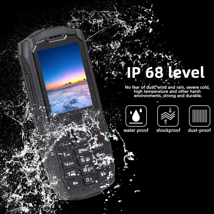 Rugtel R2C Rugged Phone, IP68 Waterproof Dustproof Shockproof, 2.4 inch, MTK6261D, 2500mAh Battery, SOS, FM, Dual SIM(Black) - Mega Discount Store LebanonLebanon