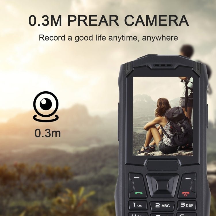 Rugtel R2C Rugged Phone, IP68 Waterproof Dustproof Shockproof, 2.4 inch, MTK6261D, 2500mAh Battery, SOS, FM, Dual SIM(Black) - Mega Discount Store LebanonLebanon