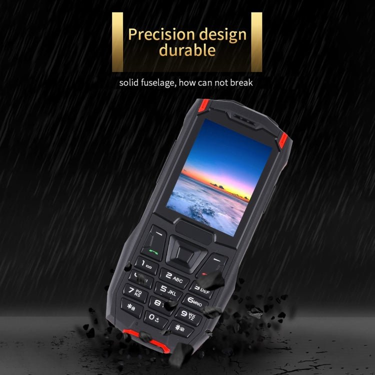 Rugtel R2C Rugged Phone, IP68 Waterproof Dustproof Shockproof, 2.4 inch, MTK6261D, 2500mAh Battery, SOS, FM, Dual SIM(Red) - Mega Discount Store LebanonLebanon