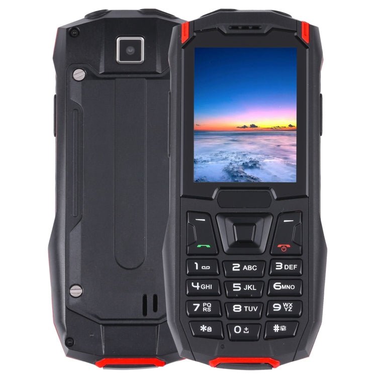 Rugtel R2C Rugged Phone, IP68 Waterproof Dustproof Shockproof, 2.4 inch, MTK6261D, 2500mAh Battery, SOS, FM, Dual SIM(Red) - Mega Discount Store LebanonLebanon
