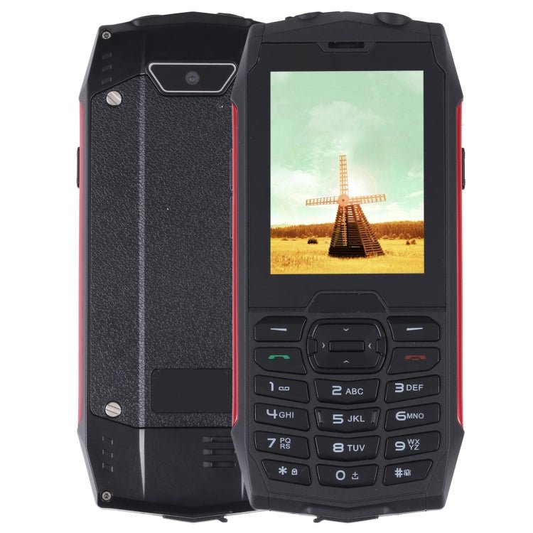 Rugtel R3C Rugged Phone, IP68 Waterproof Dustproof Shockproof, 2.8 inch, MTK6261D, 2000mAh Battery, SOS, FM, Dual SIM(Red) - Mega Discount Store LebanonLebanon