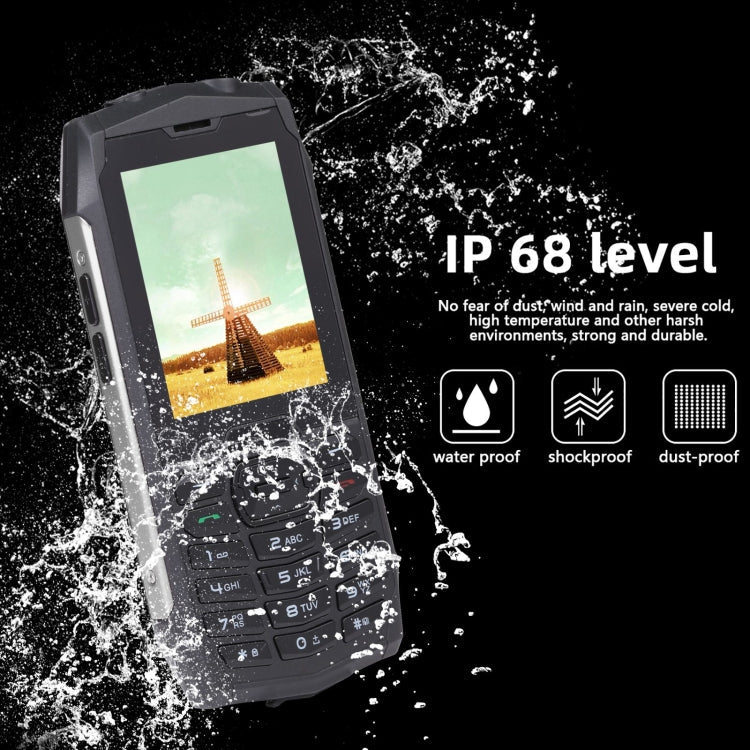 Rugtel R3C Rugged Phone, IP68 Waterproof Dustproof Shockproof, 2.8 inch, MTK6261D, 2000mAh Battery, SOS, FM, Dual SIM(Silver) - Mega Discount Store LebanonLebanon