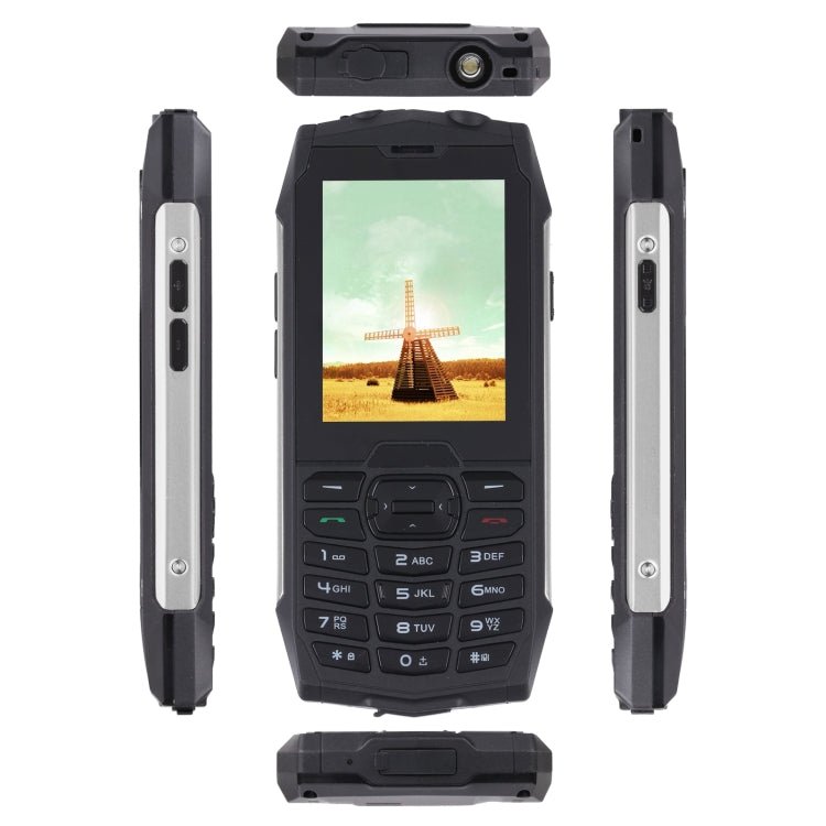 Rugtel R3C Rugged Phone, IP68 Waterproof Dustproof Shockproof, 2.8 inch, MTK6261D, 2000mAh Battery, SOS, FM, Dual SIM(Silver) - Mega Discount Store LebanonLebanon