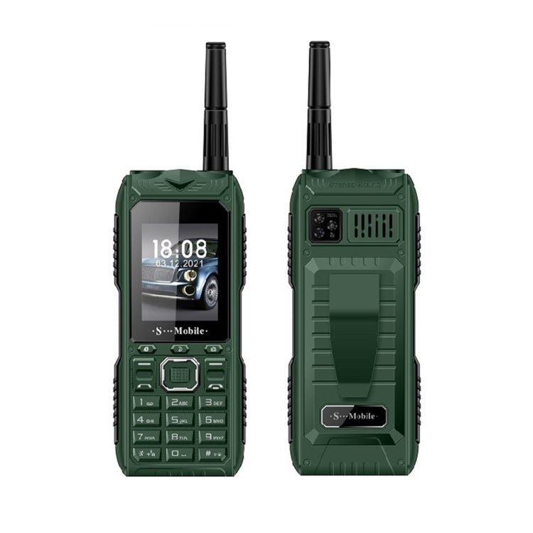 S555 Triple Proofing Elder Phone, Waterproof Shockproof Dustproof, 2400mAh Battery, 2.2. inch, 21 Keys, LED Flashlight, FM, Quad SIM, with Antenna(Green) - Mega Discount Store LebanonLebanon