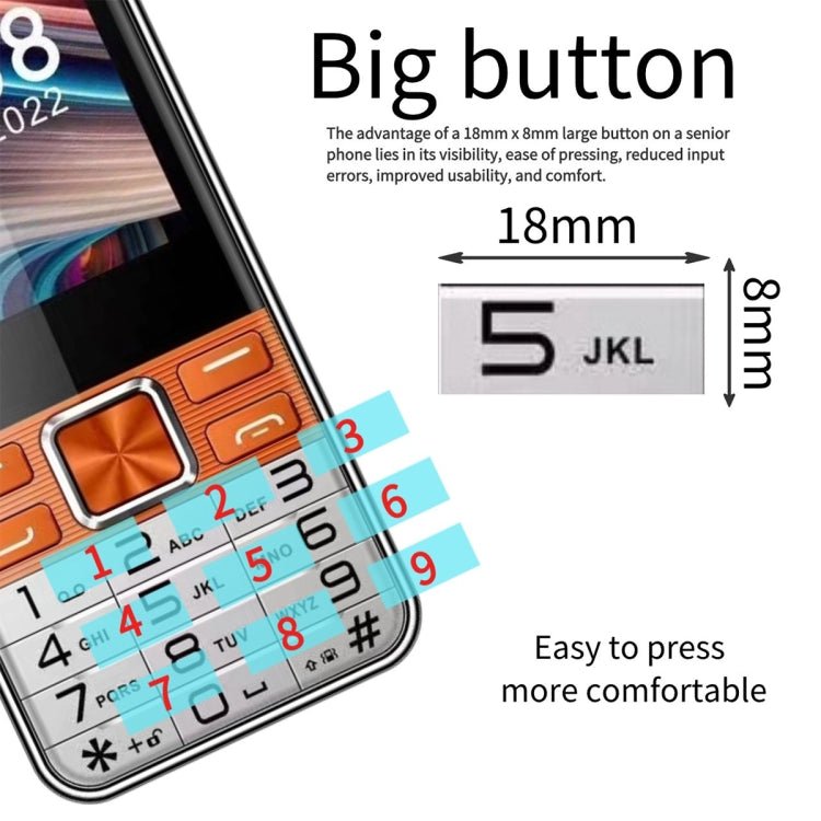 S5630, 2.8 inch, 3000mAh, 21 Key, Support Bluetooth, Flashlight, GSM, Quad SIM (Black) - Mega Discount Store LebanonLebanon