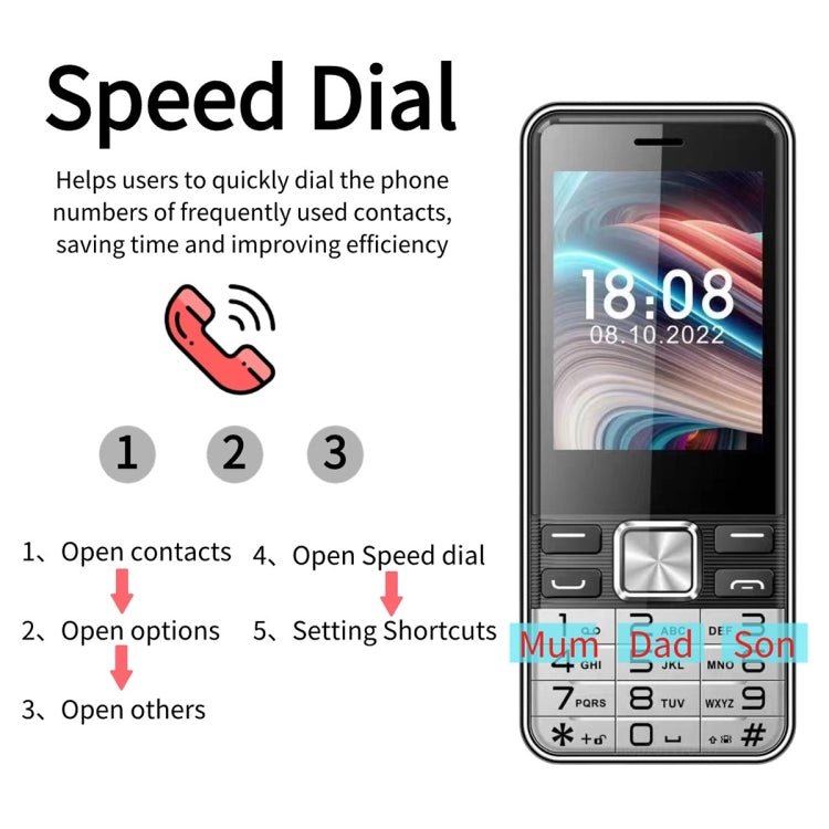 S5630, 2.8 inch, 3000mAh, 21 Key, Support Bluetooth, Flashlight, GSM, Quad SIM (Orange) - Mega Discount Store LebanonLebanon