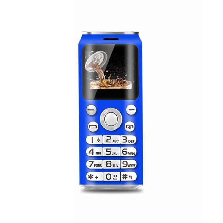 Satrend K8 Mini Mobile Phone, 1.0 inch, Hands Free Bluetooth Dialer Headphone, MP3 Music, Dual SIM, Network: 2G(Blue) - Mega Discount Store LebanonLebanon