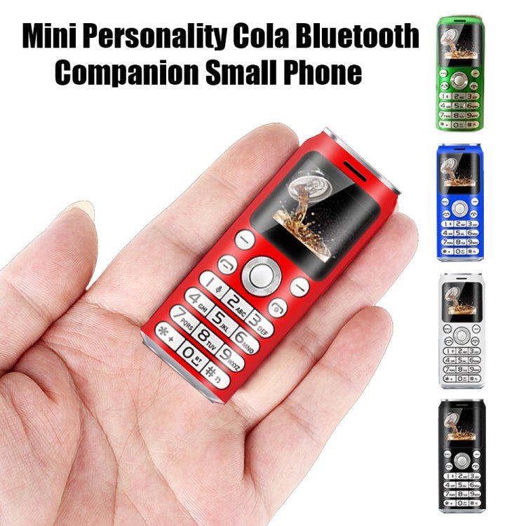 Satrend K8 Mini Mobile Phone, 1.0 inch, Hands Free Bluetooth Dialer Headphone, MP3 Music, Dual SIM, Network: 2G(Blue) - Mega Discount Store LebanonLebanon
