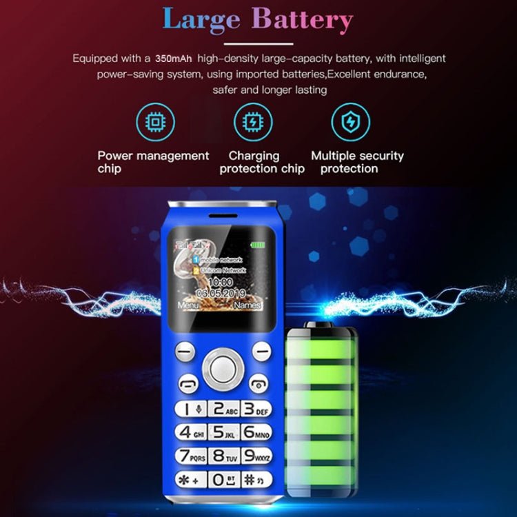 Satrend K8 Mini Mobile Phone, 1.0 inch, Hands Free Bluetooth Dialer Headphone, MP3 Music, Dual SIM, Network: 2G(White) - Mega Discount Store LebanonLebanon